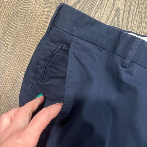 Hart Schaffner Marx Mens Dress Pants Straight Leg Flat Front Navy Size 34x32 - Picture 2 of 10